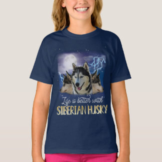 Camiseta A Vida É Melhor Com Um Husky Siberiano