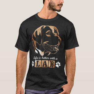 Camiseta A Vida É Melhor Com Um Labrador