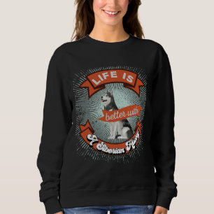 Camiseta A Vida É Melhor Com Um Letra IrSiberiano Husky 2