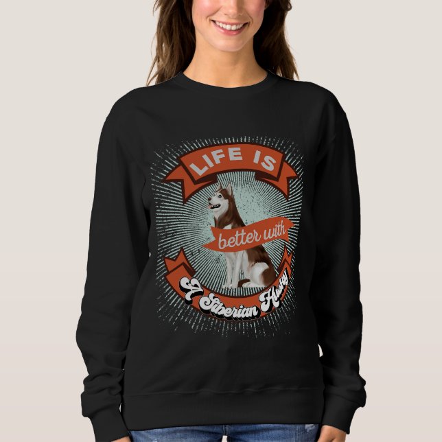 Camiseta A Vida É Melhor Com Um Letrão Irmão Husky 3 (Frente)