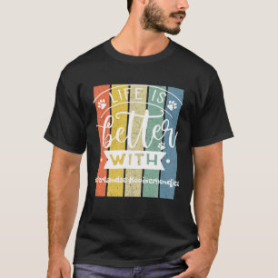Camiseta A Vida É Melhor Com Um Nederlandse Kooikerhondje