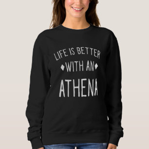 Camiseta A Vida É Melhor Com Um Nome Personalizado Athena C