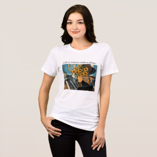 Camiseta A vida é melhor com um piano - arte linda!