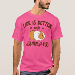 Camiseta A Vida É Melhor Com Um Porco De Guiné Mamãe Costum