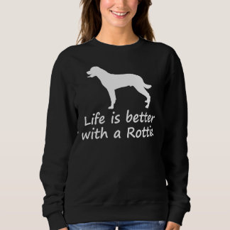 Camiseta A Vida É Melhor Com Um Rottweiler Rottweiler