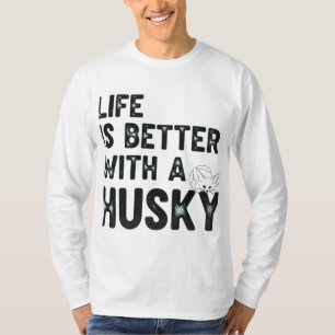 Camiseta A Vida É Melhor Com Um Rouco De Amor A Cão Vintage