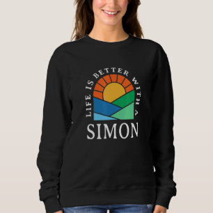 Camiseta A Vida É Melhor Com Um Simon Name Personalizado Ni