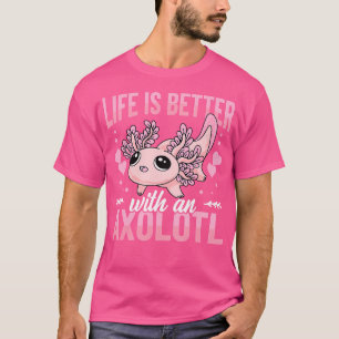 Camiseta A Vida É Melhor Com Uma Amanda Mexicana Axolotl