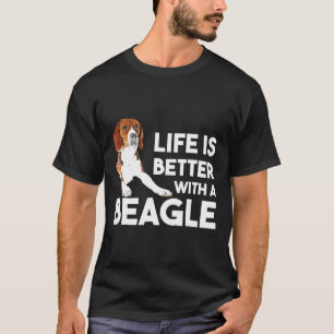 Camiseta A Vida É Melhor Com Uma Beagle Beagle