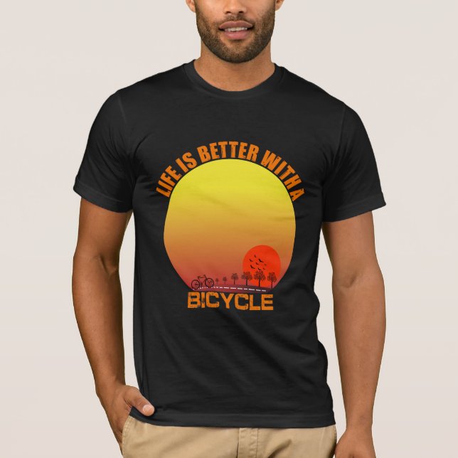 Camiseta A vida é melhor com uma bicicleta (Frente)
