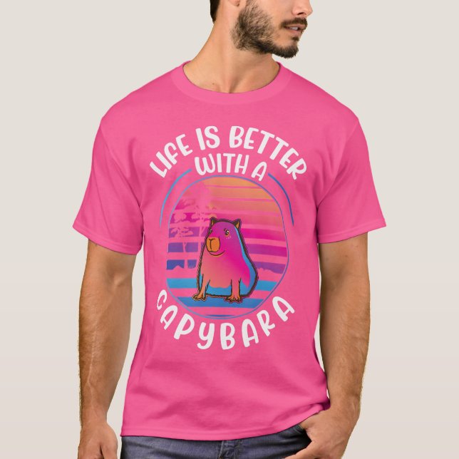 Camiseta A Vida É Melhor Com Uma Capybara (Frente)