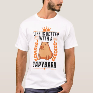 Camiseta A Vida É Melhor Com Uma Capybara