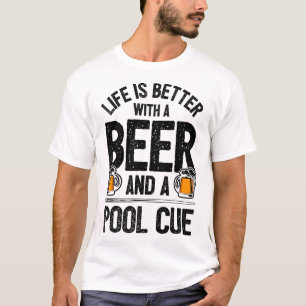 Camiseta A Vida É Melhor Com Uma Cerveja E Uma Piscina Engr