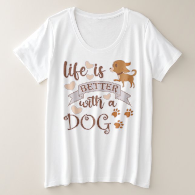 Camiseta A vida é melhor com uma citação engraçada (Frente do Design)