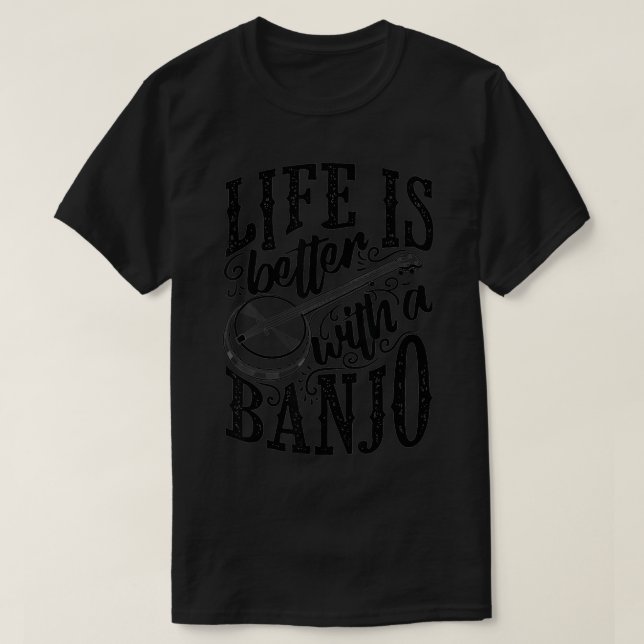 Camiseta A Vida É Melhor Com Uma Lover Bluegrass Engraçada  (Frente do Design)