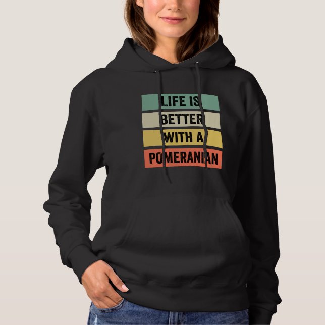 Camiseta A Vida É Melhor Com Uma Pomerânia 125 (Frente)