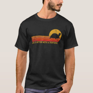 Camiseta A Vida É Melhor Com Uma Tartaruga Engraçado Tortoi