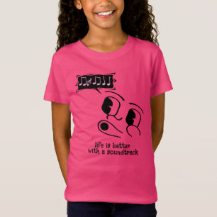 Camiseta "A vida é melhor com uma trilha sonora"