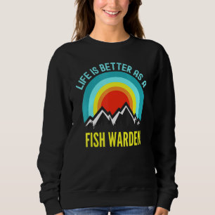 Camiseta A Vida É Melhor Como Um Guarda De Peixes
