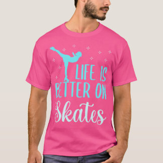 Camiseta A Vida É Melhor De Patins Linda Patinadora De Pati