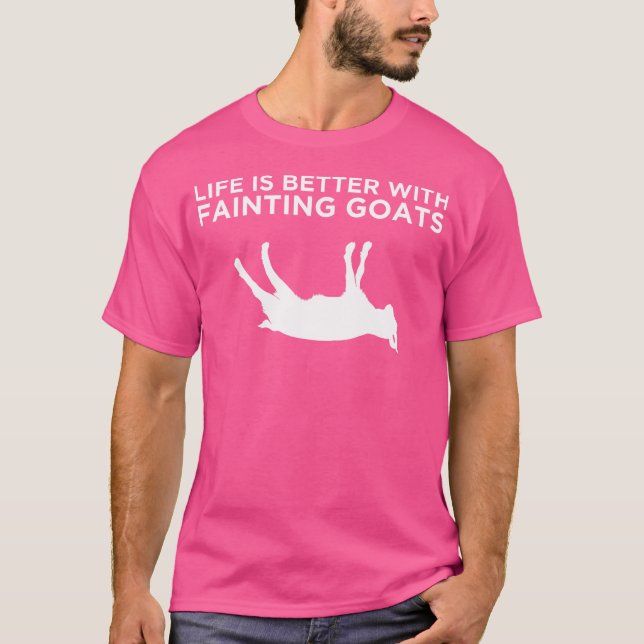 Camiseta A vida é melhor desmaiar o dono de cabras (Frente)