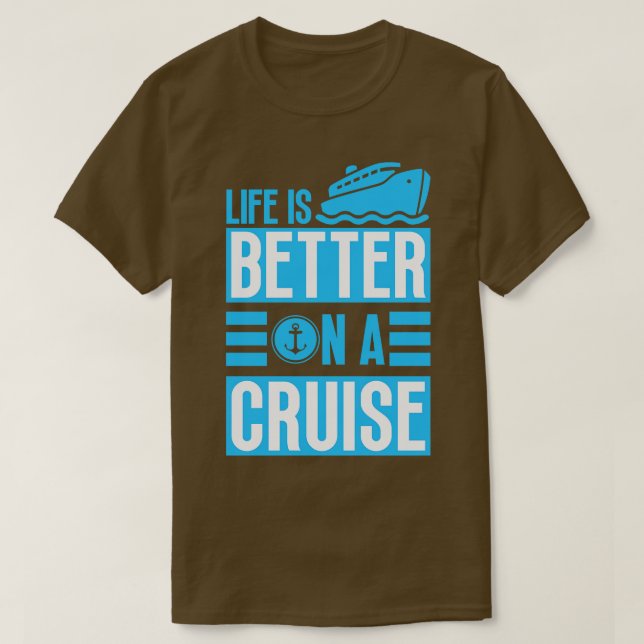 Camiseta A vida é melhor em cruzeiro (Frente do Design)