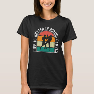 Camiseta A Vida É Melhor Em Luvas De Boxing