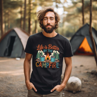 Camiseta A vida é melhor junto à fogueira