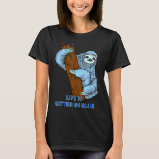 Camiseta A Vida É Melhor Na Azul Lama 2
