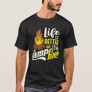 Camiseta A Vida É Melhor Na Ca Familiar Livre De Campfire