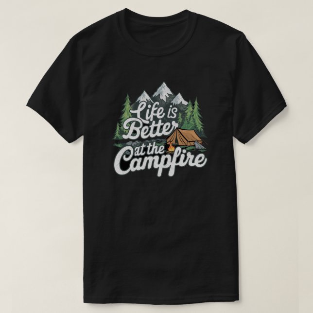 Camiseta A Vida É Melhor Na Campanha (Frente do Design)