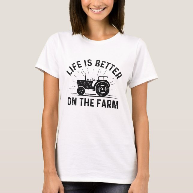 Camiseta A Vida É Melhor Na Fazenda (Frente)