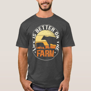 Camiseta A Vida É Melhor Na Fazenda Agricultura Fazendeiro