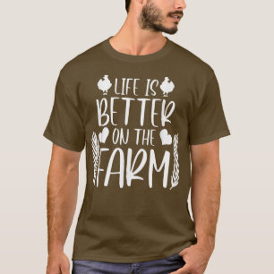 Camiseta A vida é melhor na Fazenda que a moça faz citações