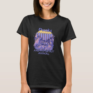 Camiseta A vida é melhor na gansos patinhos do jardim anima