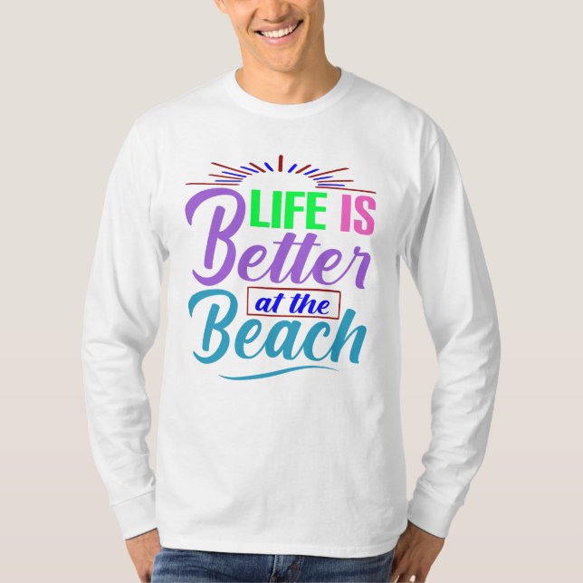 Camiseta A vida é melhor na praia (Frente)