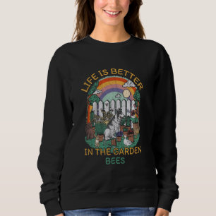 Camiseta A vida é melhor nas abelhas do jardim.
