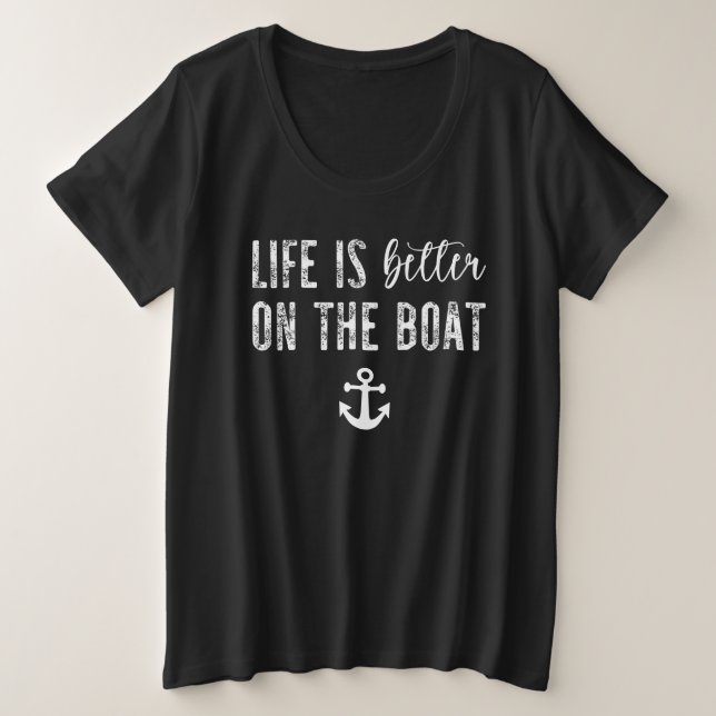 Camiseta A vida é melhor no barco | Vida no Barco (Frente do Design)