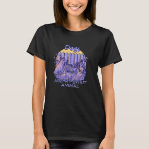 Camiseta A vida é melhor no cão do jardim, no cão