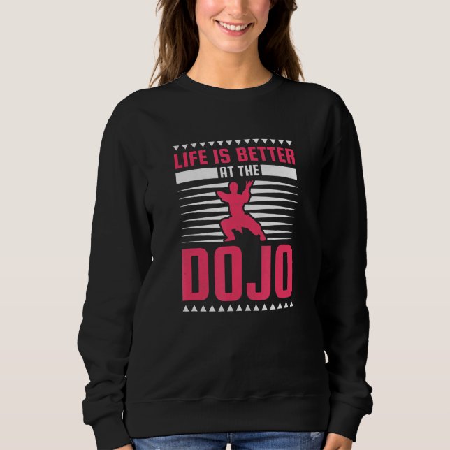 Camiseta A Vida É Melhor No Dojo Karate (Frente)