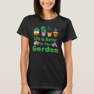 Camiseta A Vida É Melhor No Jardim