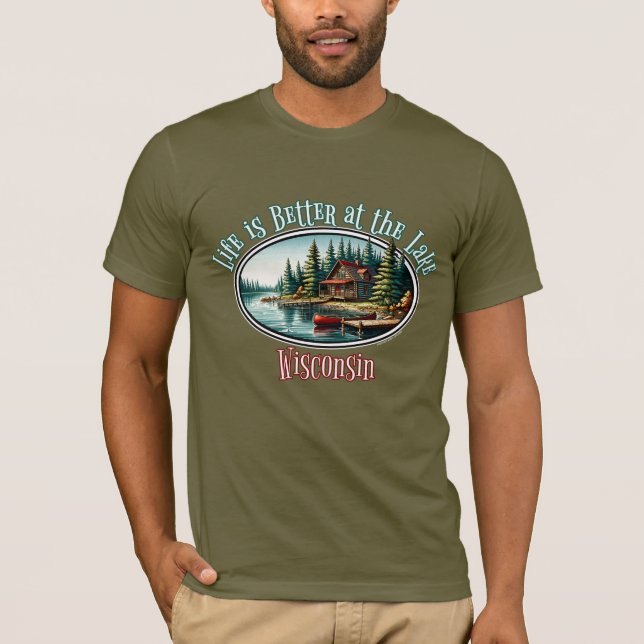 Camiseta A vida é melhor no lago (Frente)