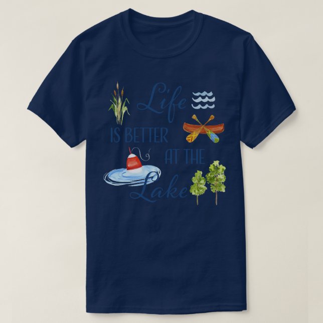 Camiseta A Vida É Melhor No Lago (Frente do Design)