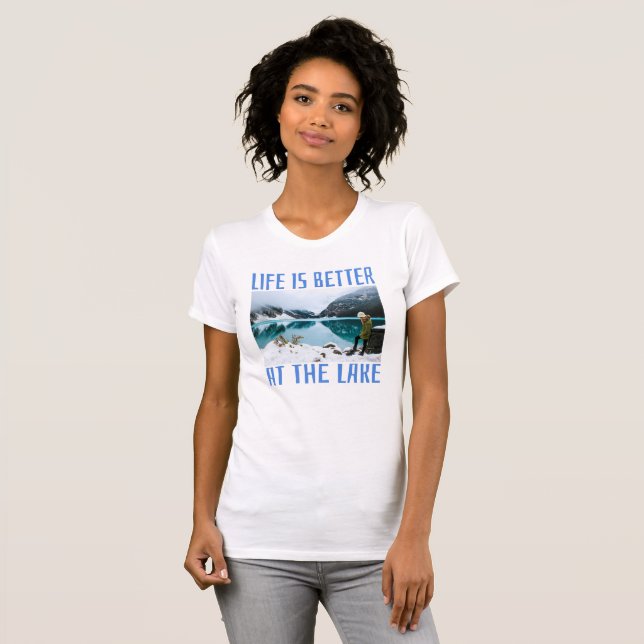 Camiseta A vida é melhor no lago (Frente Completa)