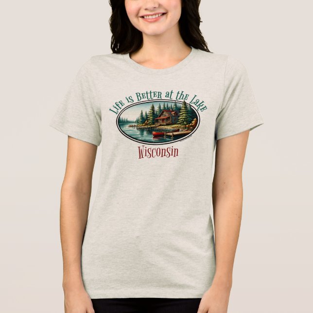 Camiseta A vida é melhor no lago (Frente)