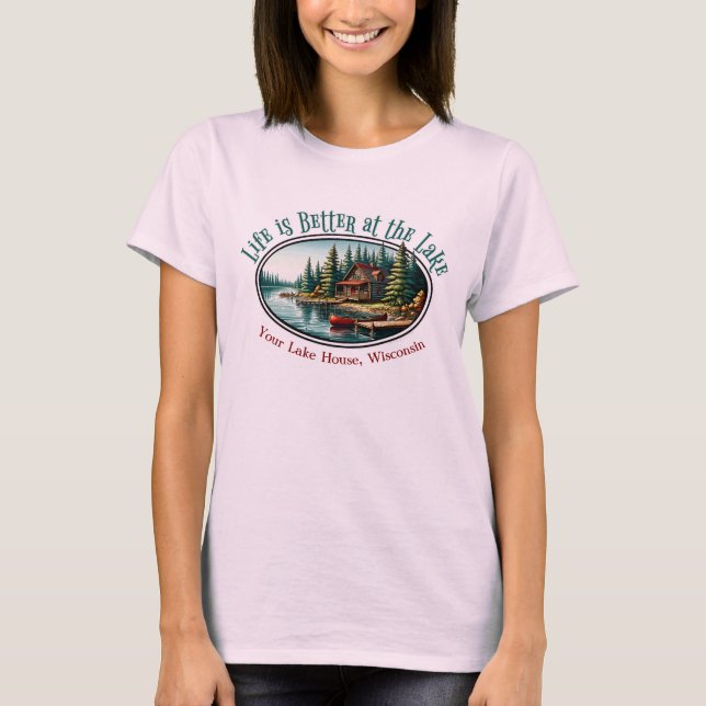 Camiseta A vida é melhor no lago (Frente)