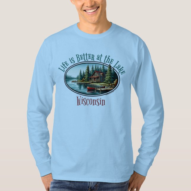 Camiseta A vida é melhor no lago (Frente)