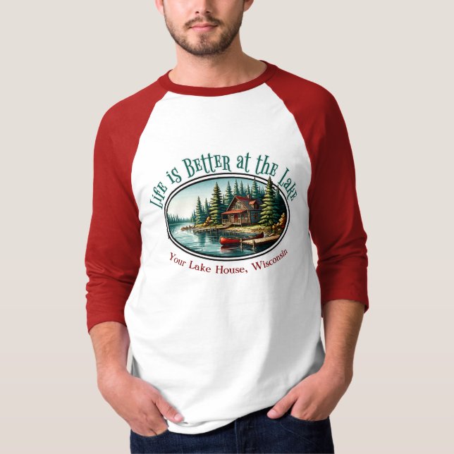 Camiseta A vida é melhor no lago (Frente)