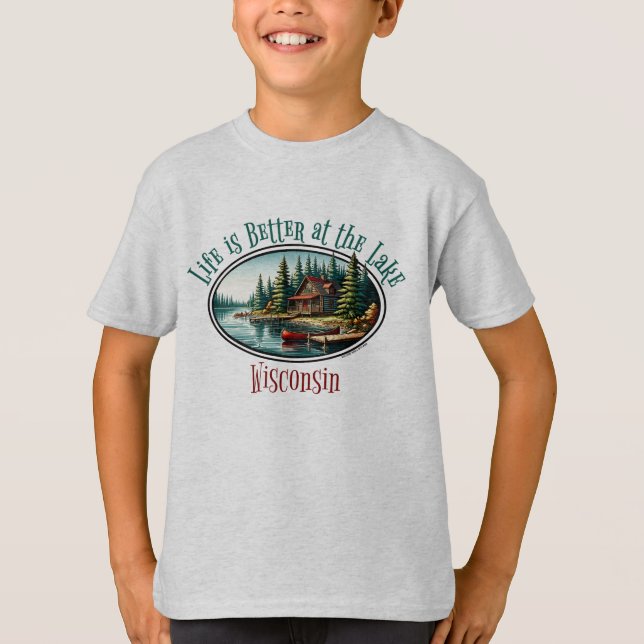 Camiseta A vida é melhor no lago (Frente)