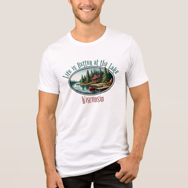Camiseta A vida é melhor no lago (Frente)